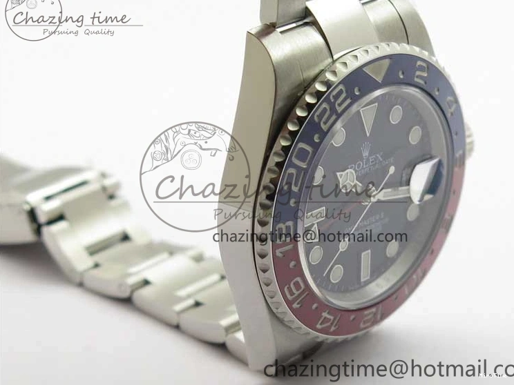 MiroTime 0413 GMT Master II 126719 BLRO Red Blue Ceramic 316L Steel ROF Best Edition Black Dial on SS Bracelet A Elegant 2654